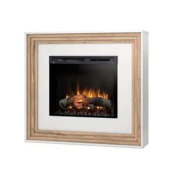 Warmtec Katra wkład Dimplex 28" XHD OptiFlame LED - biały mat, jasny dąb