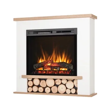 Warmtec Tula wkład Dimplex 28" XHD Optiflame - biały mat, jasny dąb