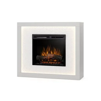 Warmtec Litos wkład Dimplex 23" XHD Optiflame - biały, fornir kamienny Crystal White