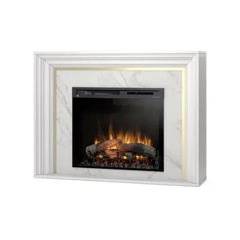 Warmtec Lanini wkład Dimplex 28" XHD Optiflame - biały mat, marmur Crystal