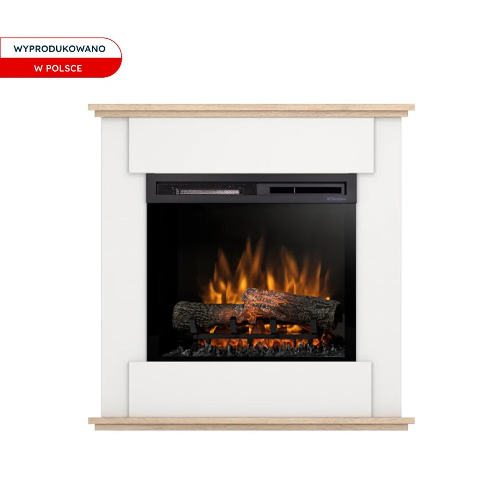 Warmtec Fonte wkład Dimplex 23" XHD Optiflame - biały, dąb sonoma