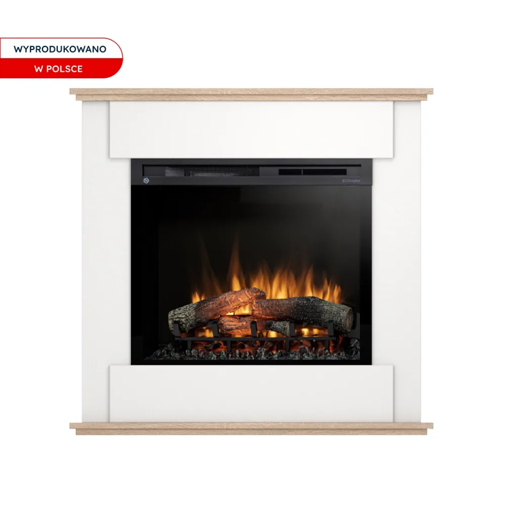 Warmtec Fonte wkład Dimplex 28" XHD Optiflame - biały, dąb sonoma
